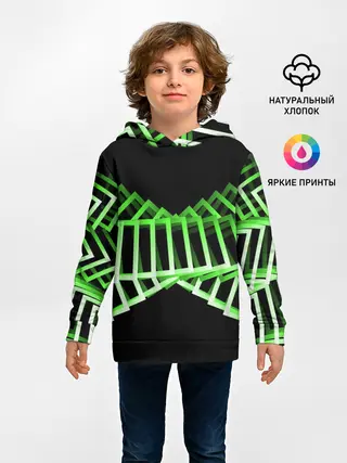 Детское худи / Неоновые квадраты