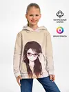 Детское худи / девочка в очках милая