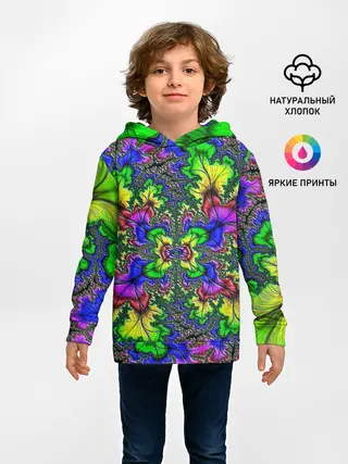 Детское худи / НЕОНОВЫЙ ЦВЕТОК