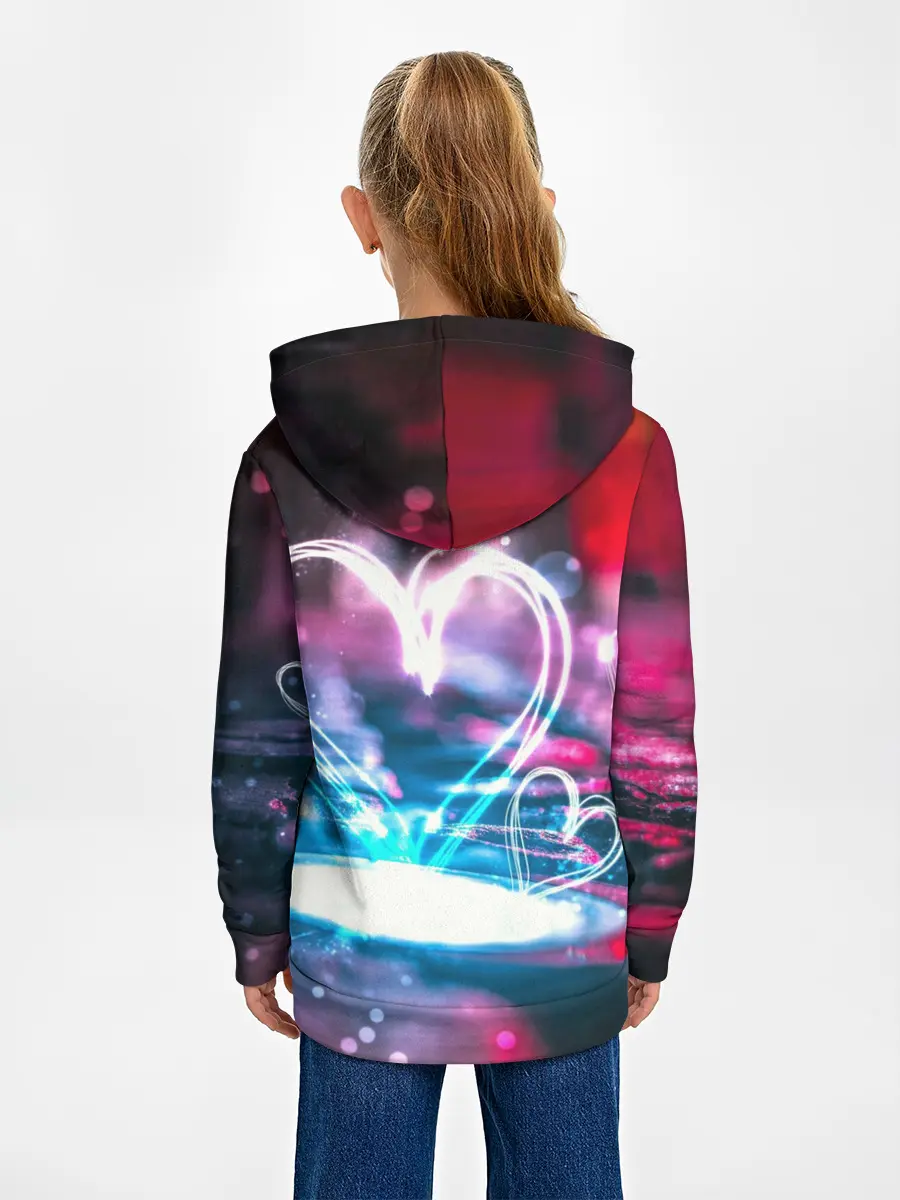 Детское худи / Неоновое сердце