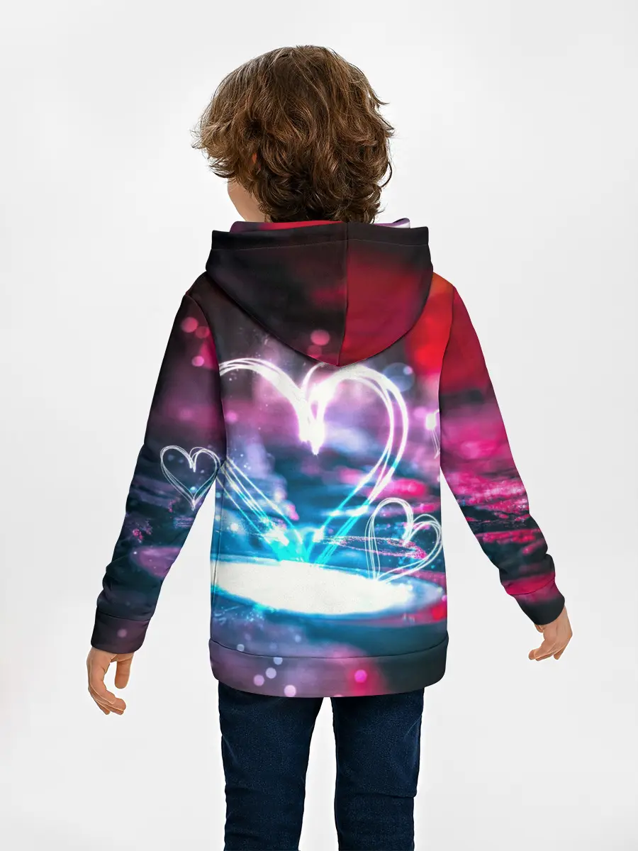 Детское худи / Неоновое сердце