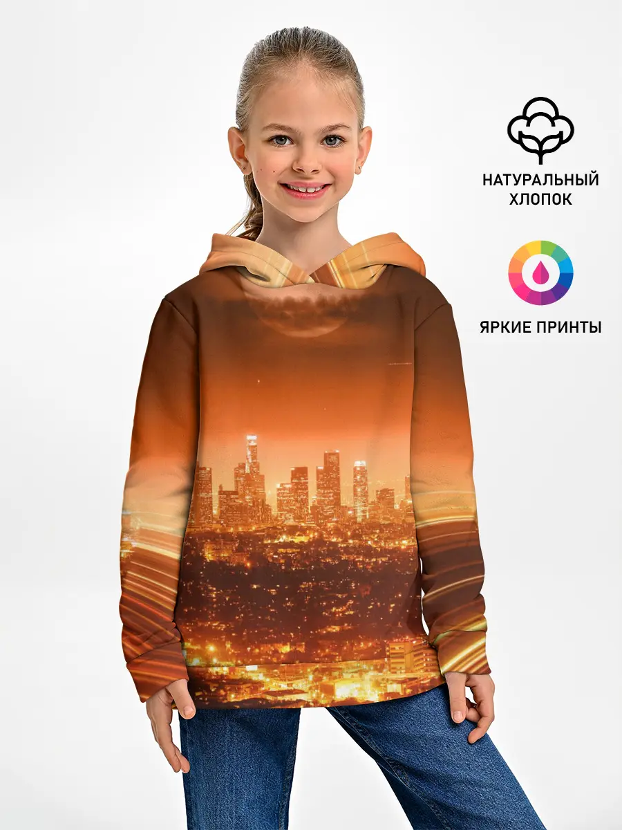 Детское худи / Закат в Нью Йорке