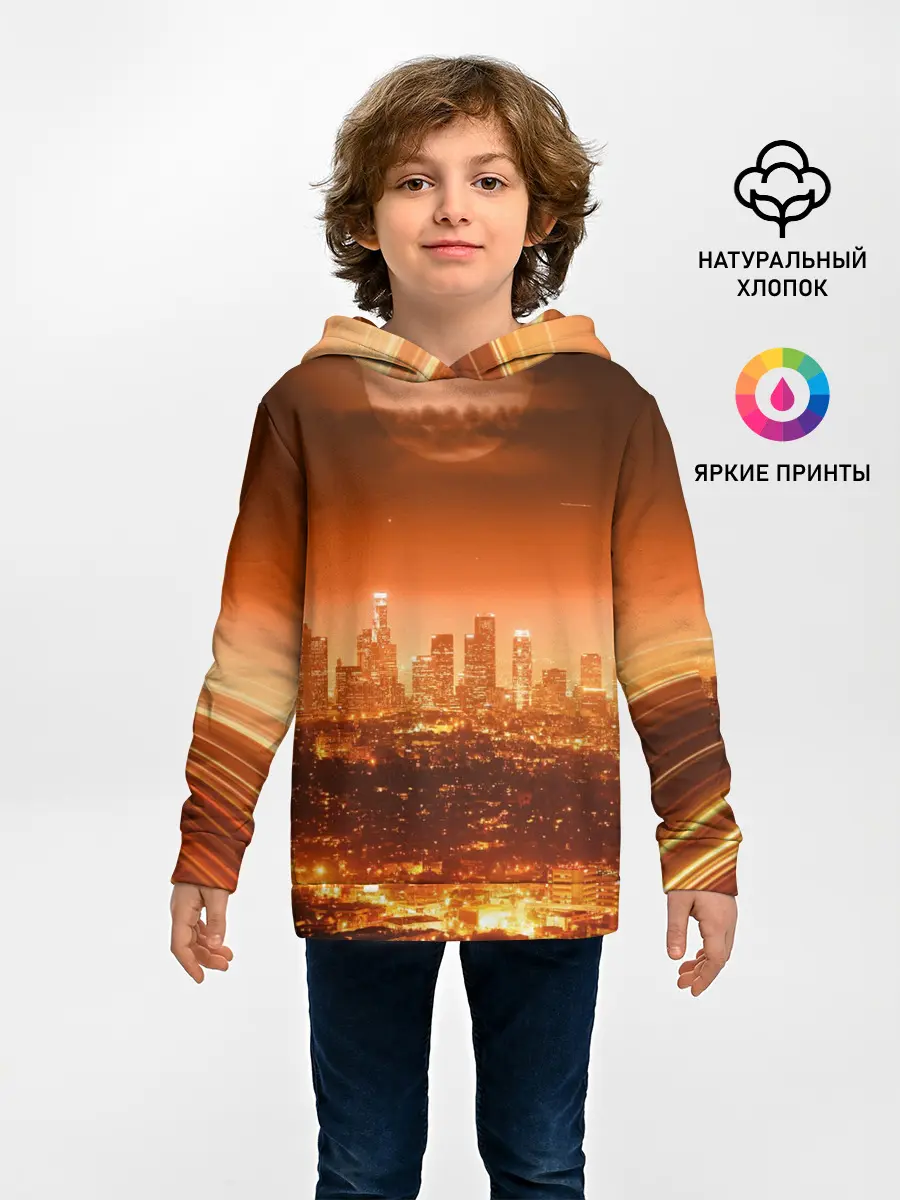 Детское худи / Закат в Нью Йорке