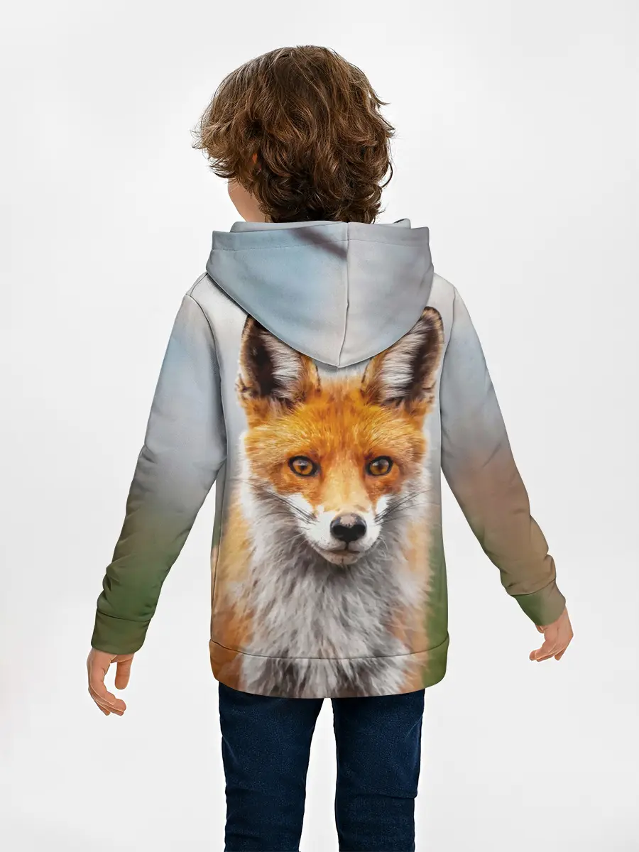 Детское худи / рыжая лисица