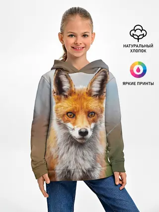 Детское худи / рыжая лисица