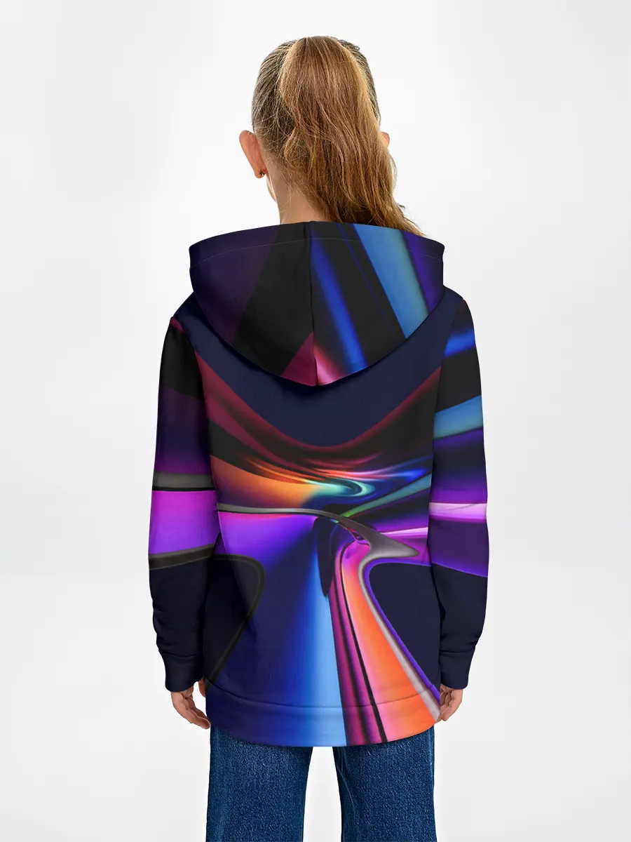 Детское худи / Красочные светящиеся линии