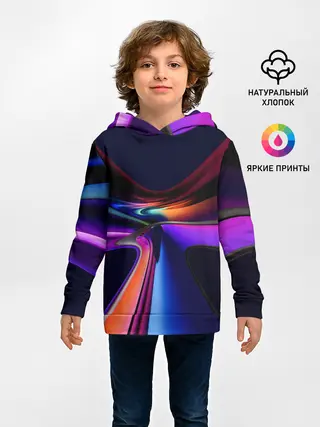 Детское худи / Красочные светящиеся линии