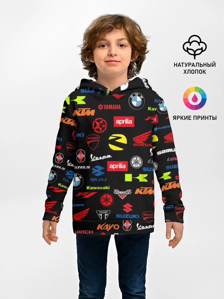 Детское худи / Motorcycle pattern | Мото паттерн