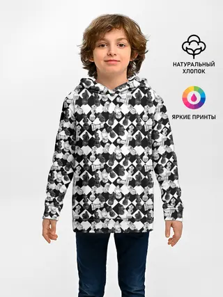 Детское худи / Шахматы на шахматной доске