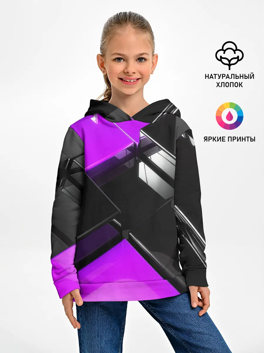 Детское худи / Неоновые кубы