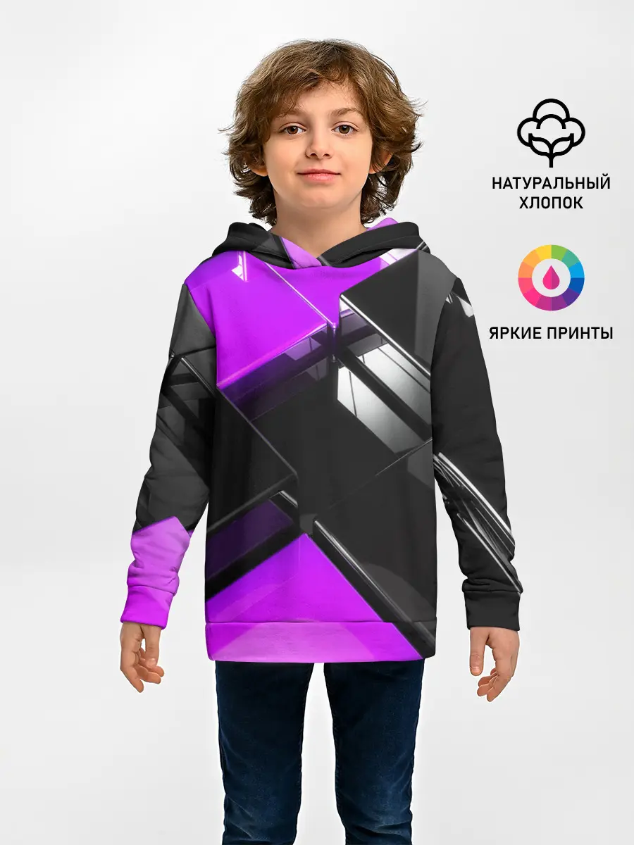 Детское худи / Неоновые кубы