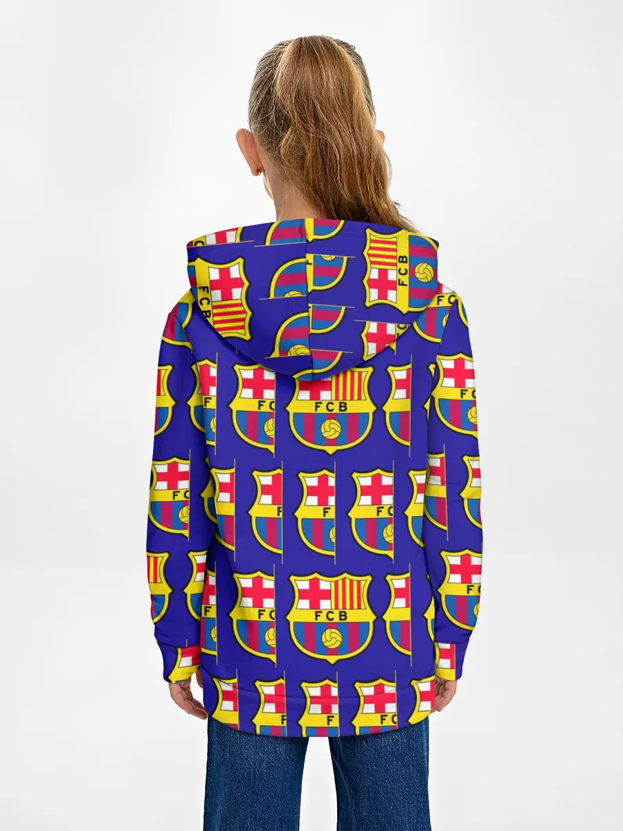 Детское худи / ФК БАРСЕЛОНА / PATTERN / УЗОР