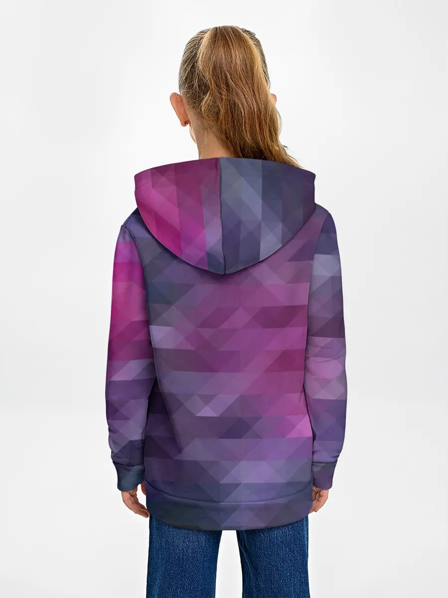 Детское худи / Фиолетово-бордовый узор