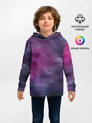 Детское худи / Фиолетово-бордовый узор