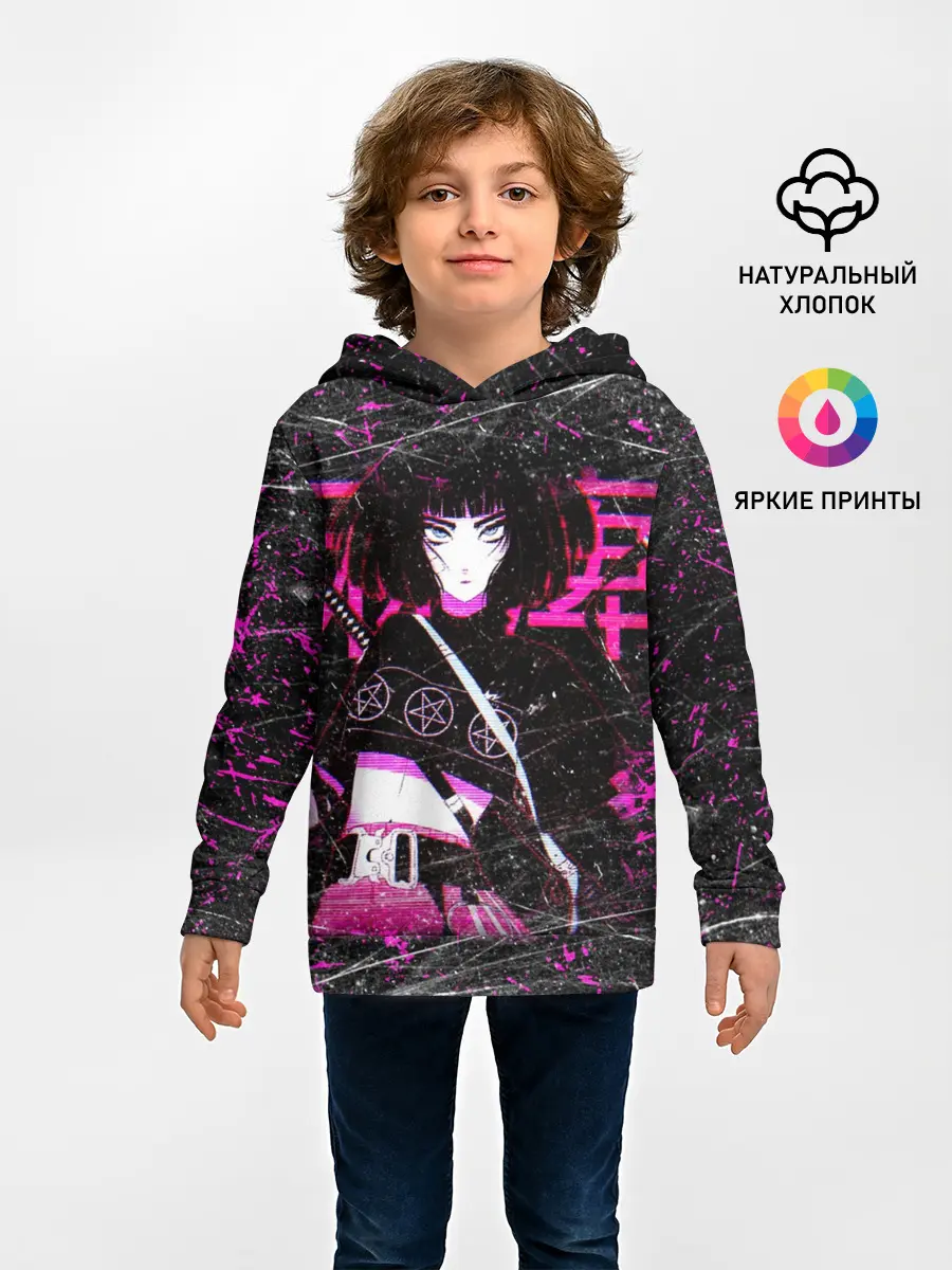 Детское худи / Vinne Yuna Самурай Киберпанк