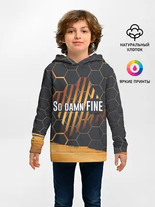 Детское худи / So damn FINE | Neon Steel