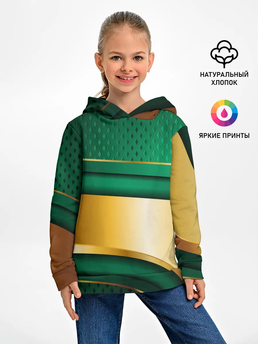 Детское худи / GREEN GOLD 3D
