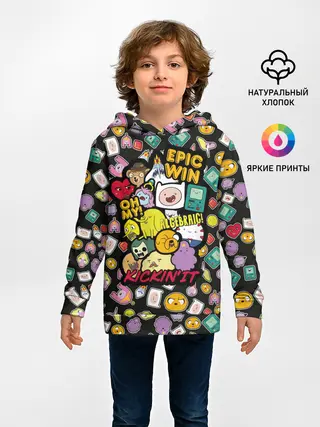 Детское худи / Adventure Time stickers