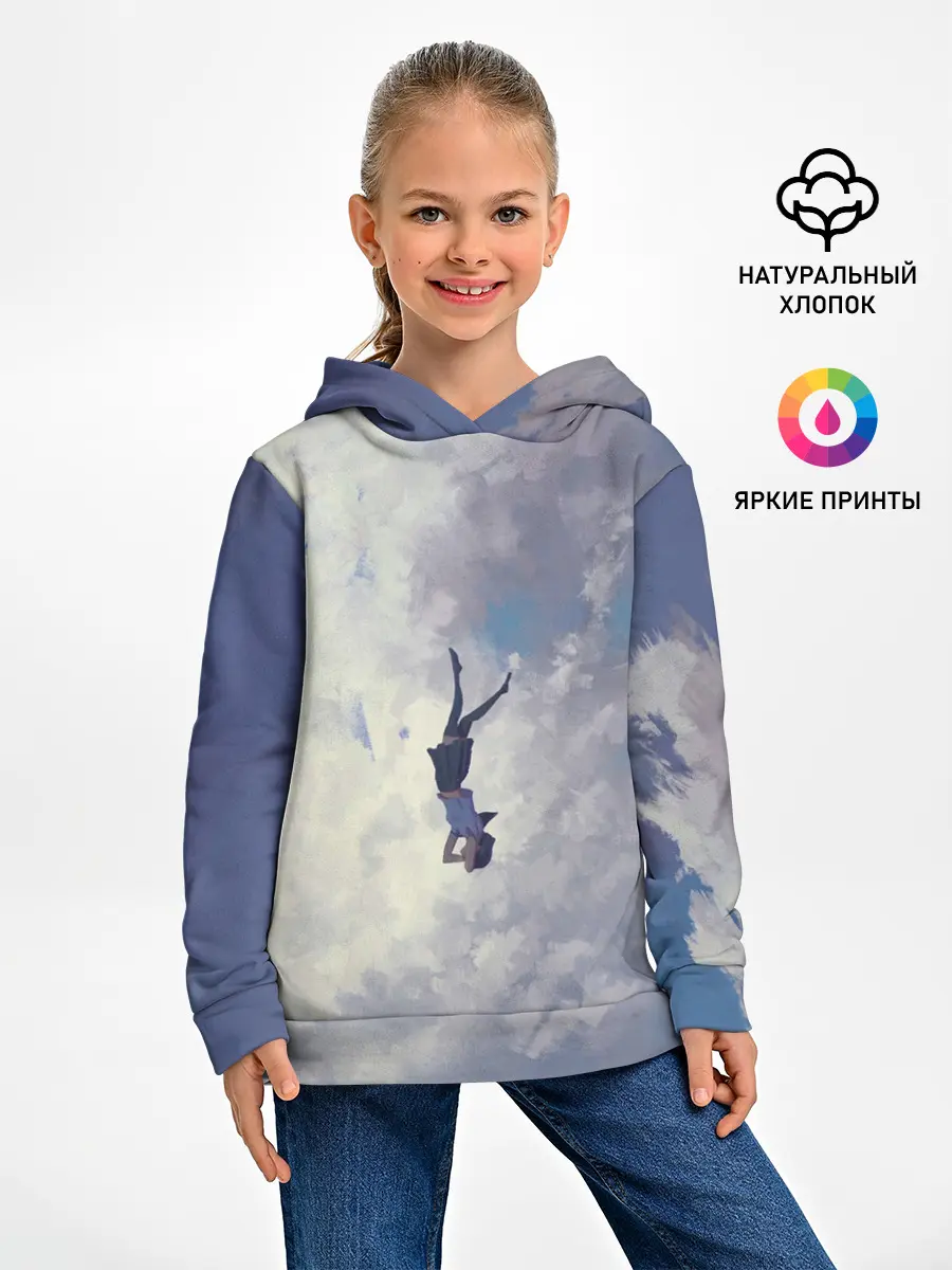 Детское худи / Летящая девушка
