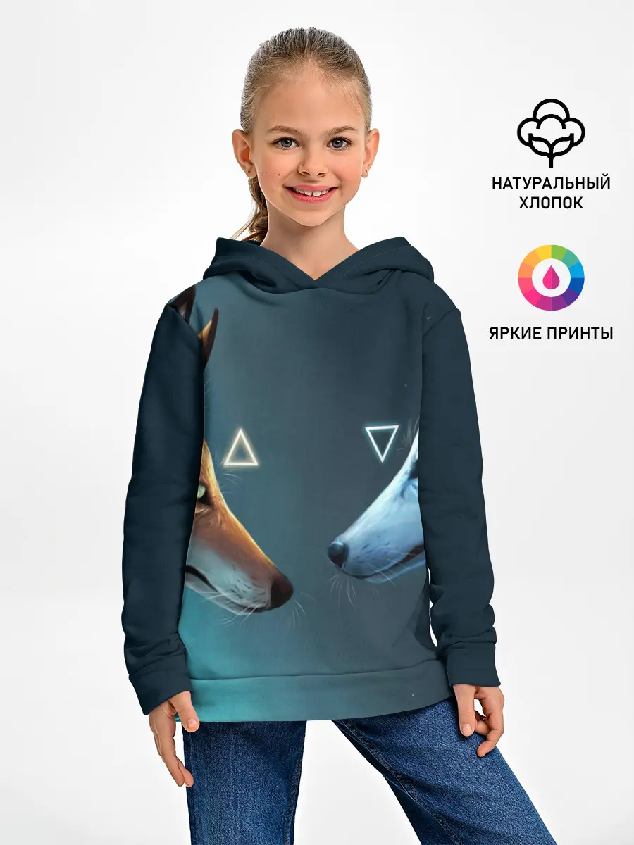 Детское худи / ЛИСА И ВОЛК