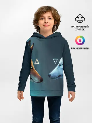 Детское худи / ЛИСА И ВОЛК