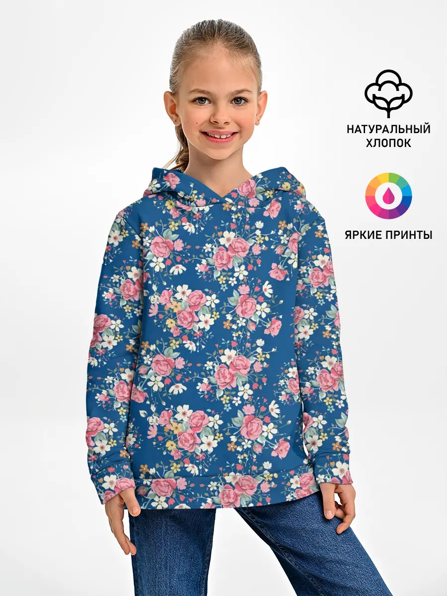 Детское худи / Розы и Ромашки
