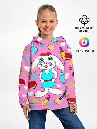 Детское худи / кролик и косметика