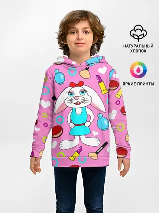 Детское худи / кролик и косметика