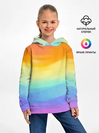 Детское худи / РАДУЖНЫЕ ВОЛНЫ | RAINBOW WAVES