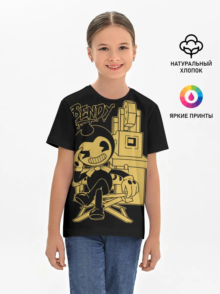 Детская базовая футболка / Bendy And The Ink Machine