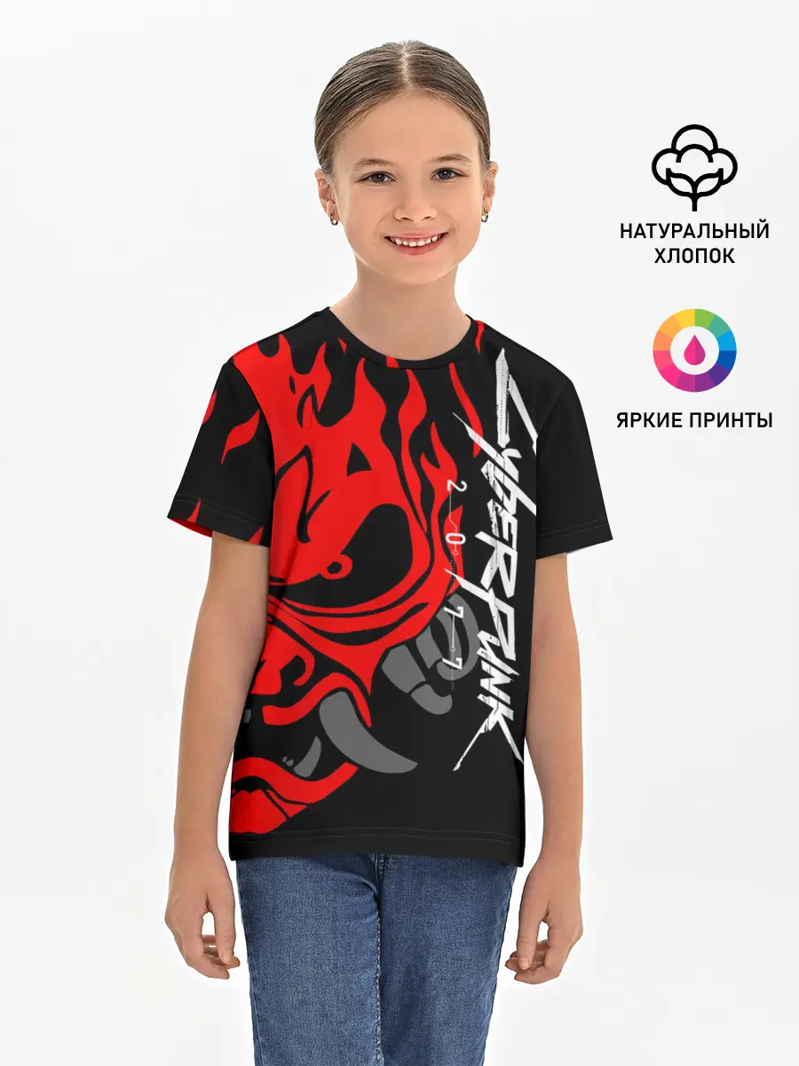 Детская базовая футболка / CYBERPUNK 2077 SAMURAI | САМУРАЙ