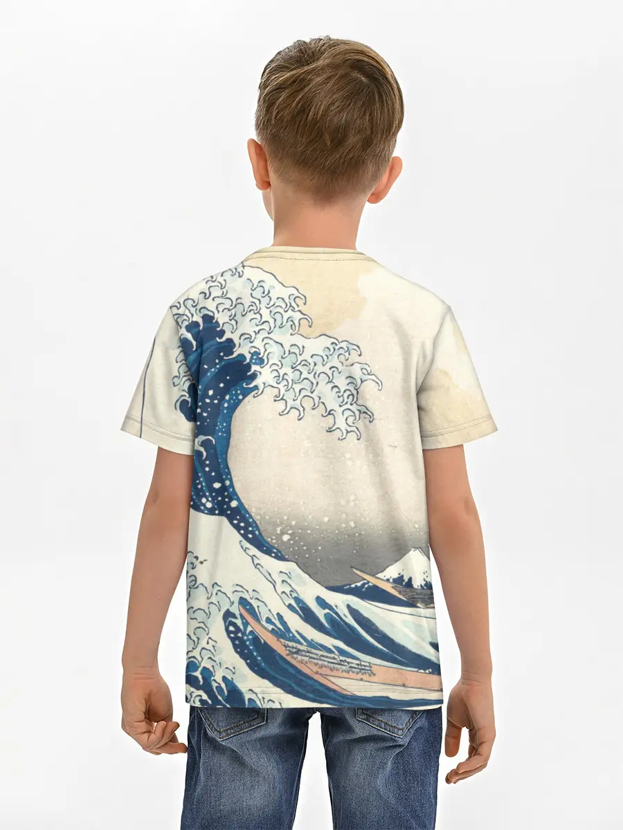 Детская базовая футболка / Большая волна в Канагаве