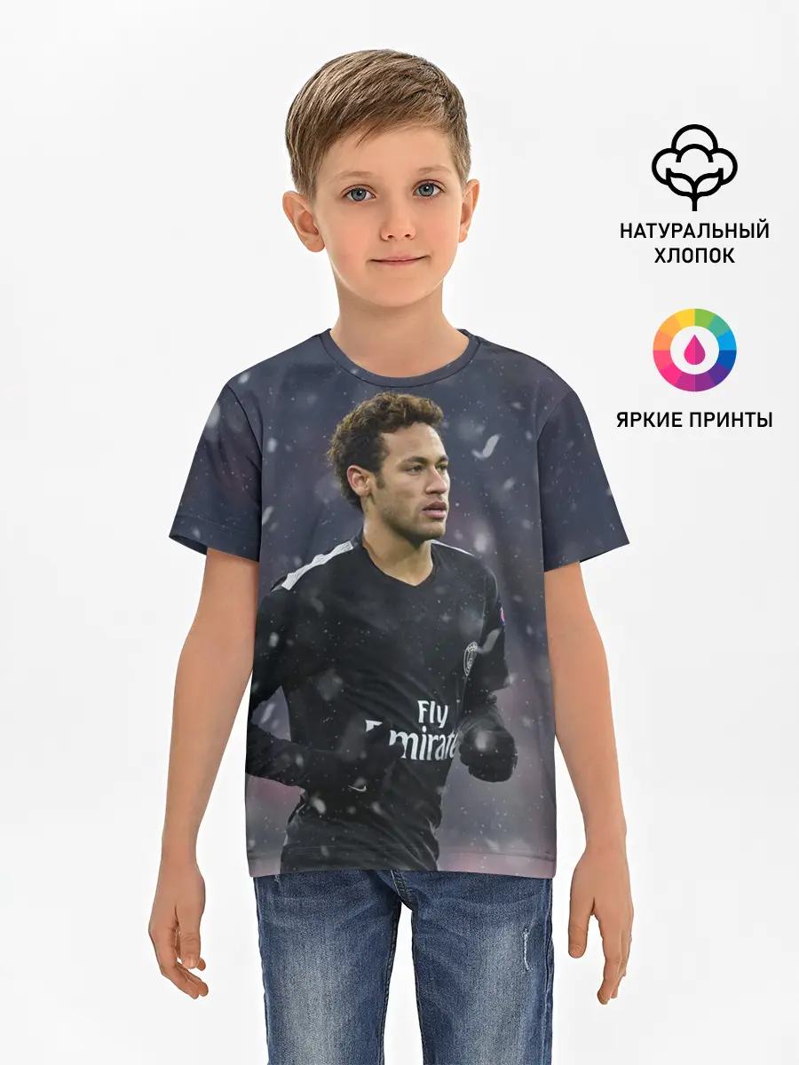 Детская базовая футболка / Неймар ПСЖ