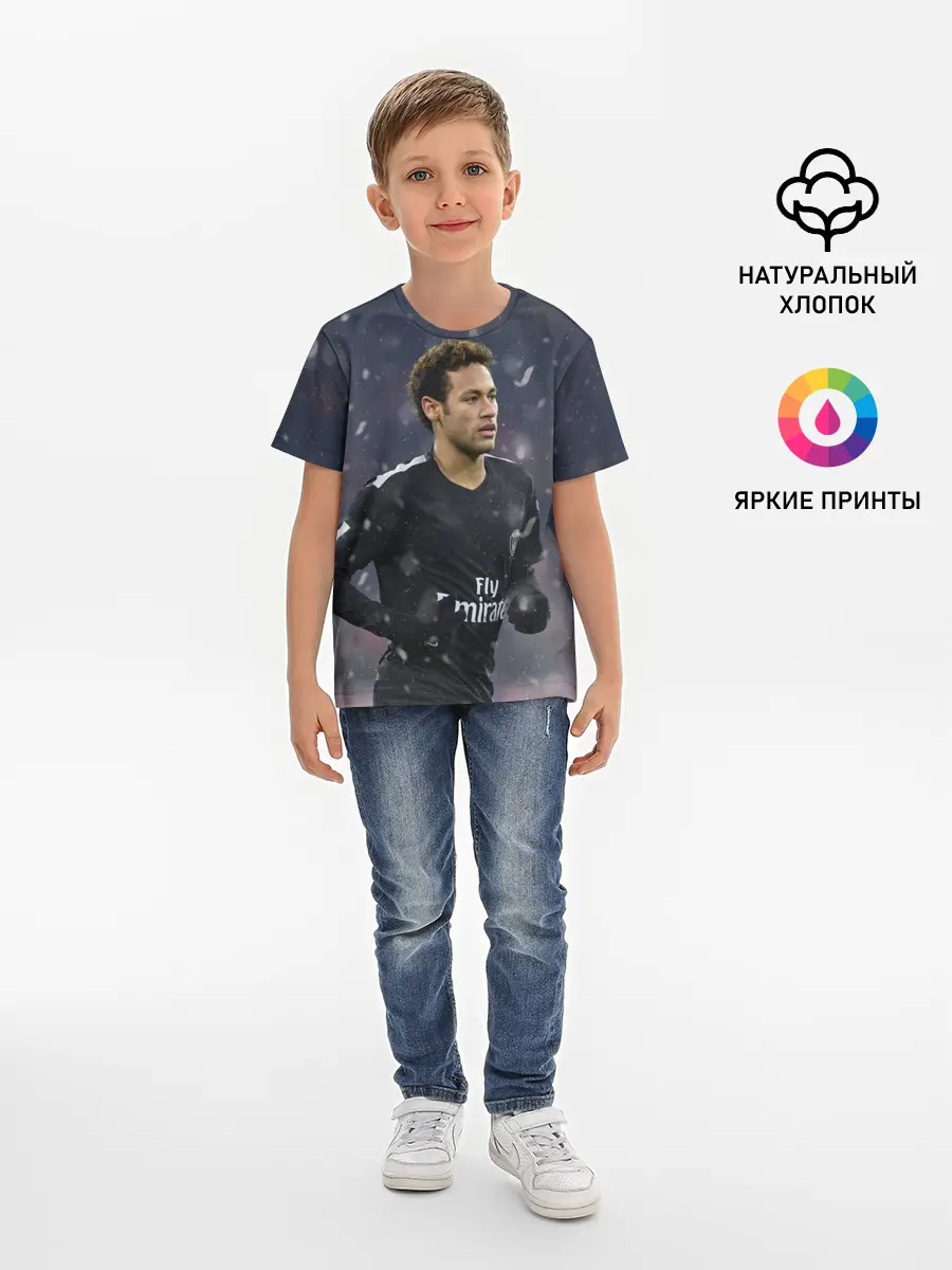Детская базовая футболка / Неймар ПСЖ