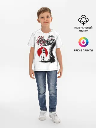 Детская базовая футболка / Дзётаро сакура