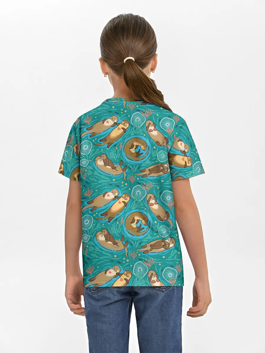 Детская базовая футболка / Весёлые выдры