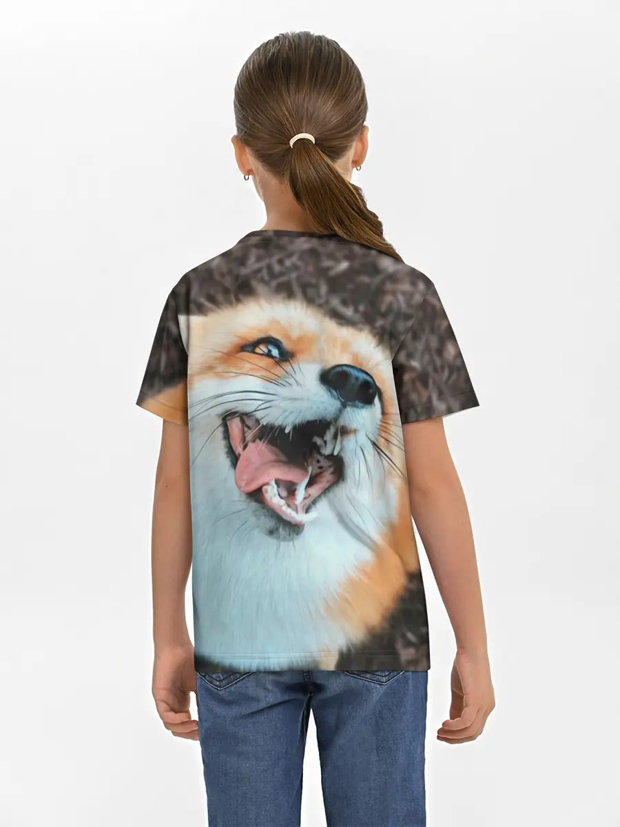 Детская базовая футболка / Довольная лиса