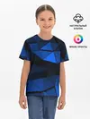 Детская базовая футболка / Blue abstraction collection