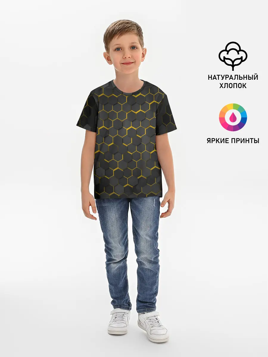 Детская базовая футболка / OCTAGON желтый