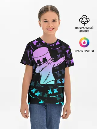 Детская базовая футболка / FORTNITE x MARSHMELLO