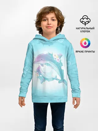 Детское худи / Два дельфина