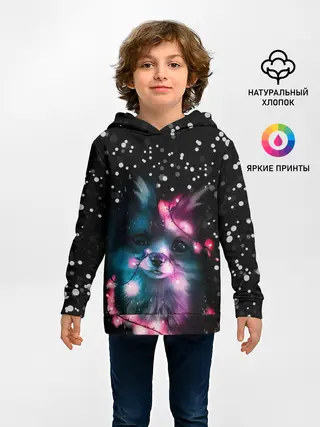 Детское худи / ЛИСЁНОК НОВОГОДНИЙ.