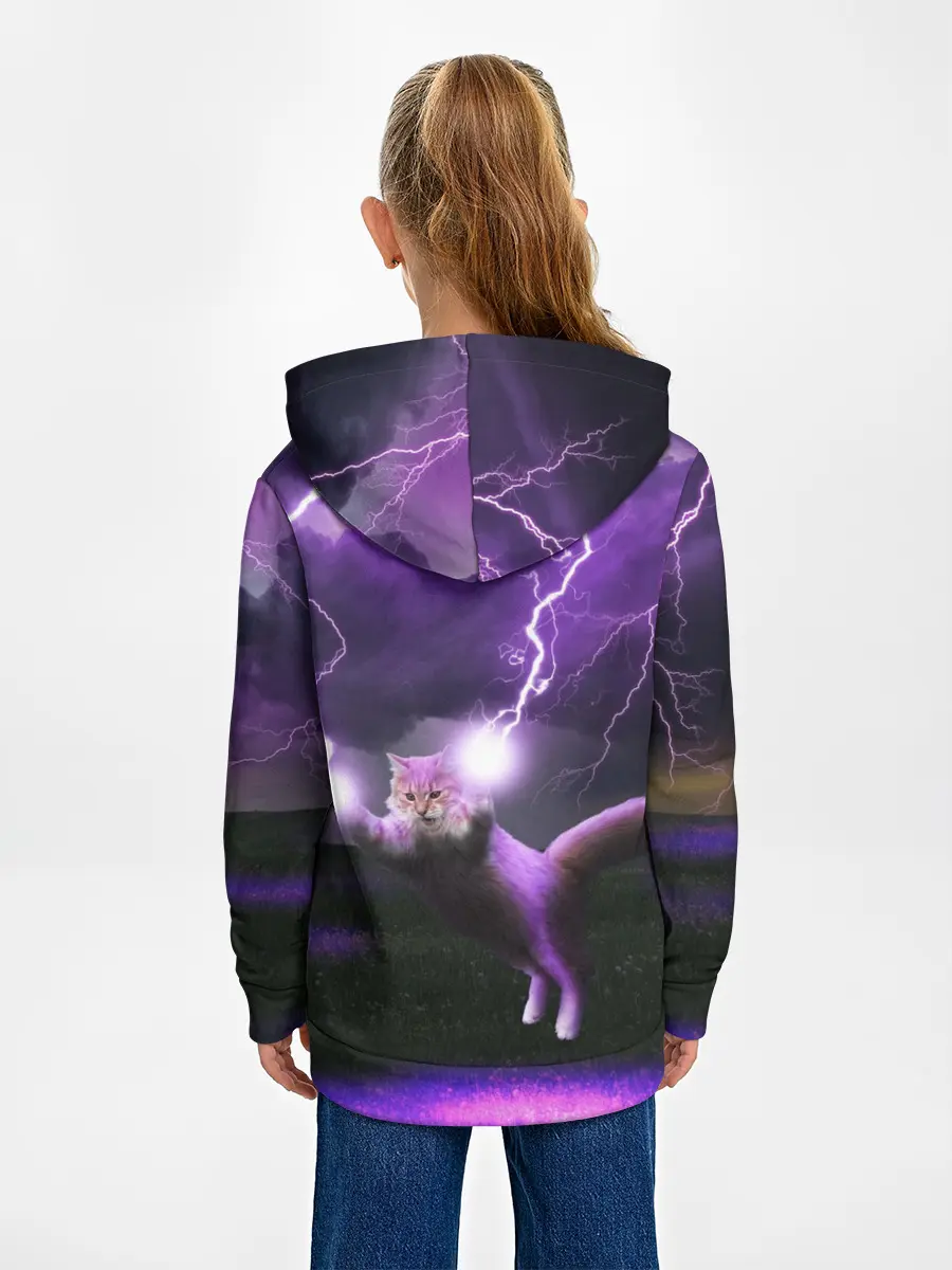 Детское худи / Кот и Молнии