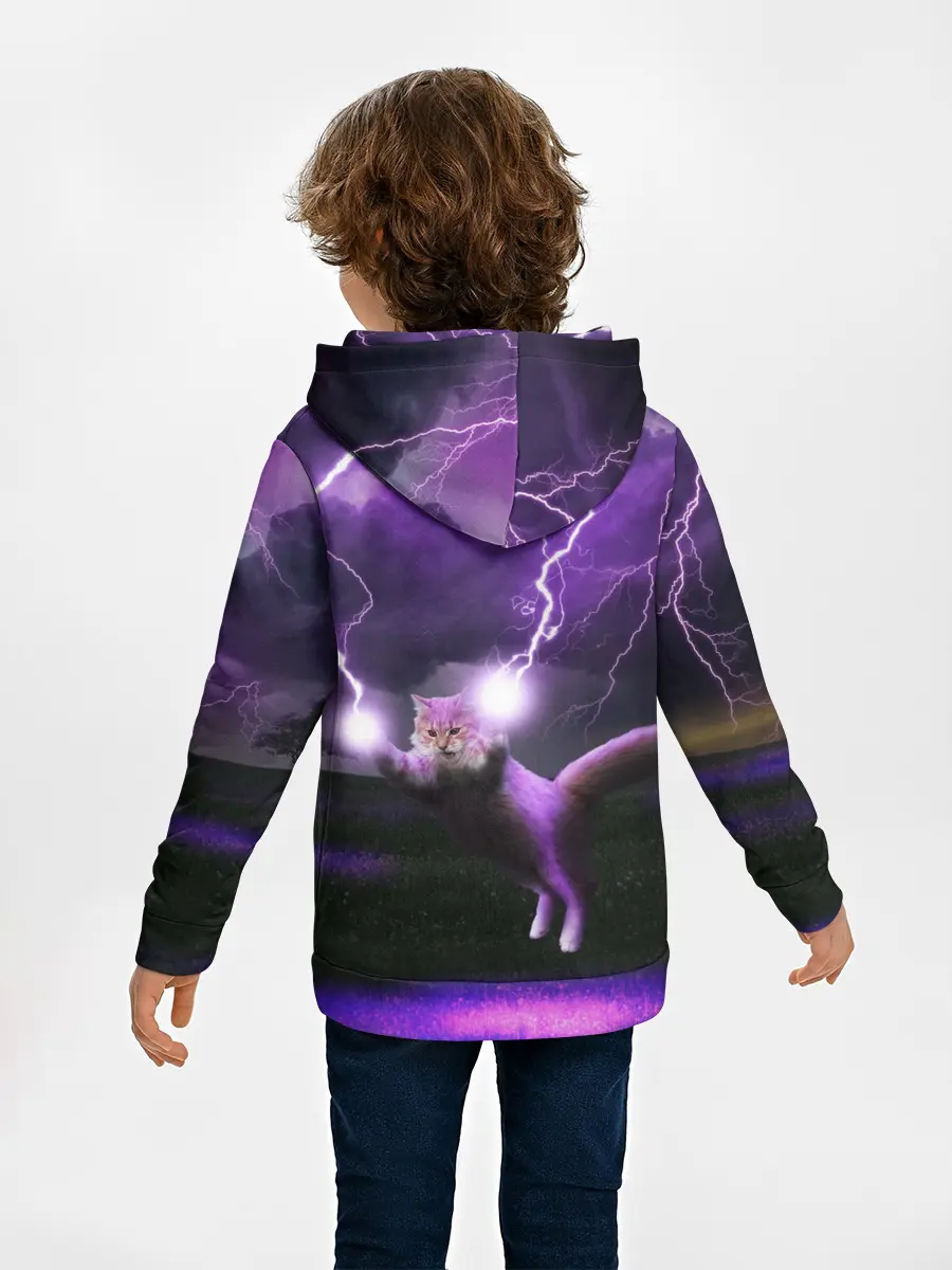 Детское худи / Кот и Молнии
