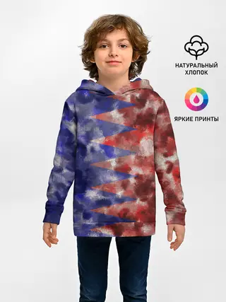 Детское худи / Сине-Красные Разводы