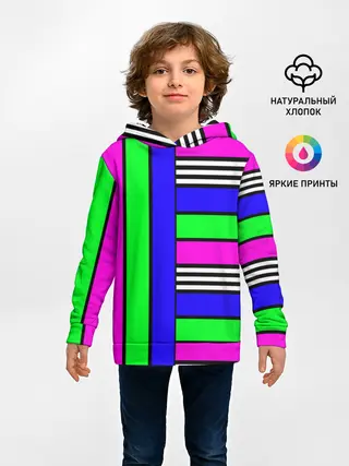 Детское худи / Полосатый яркий летний узор