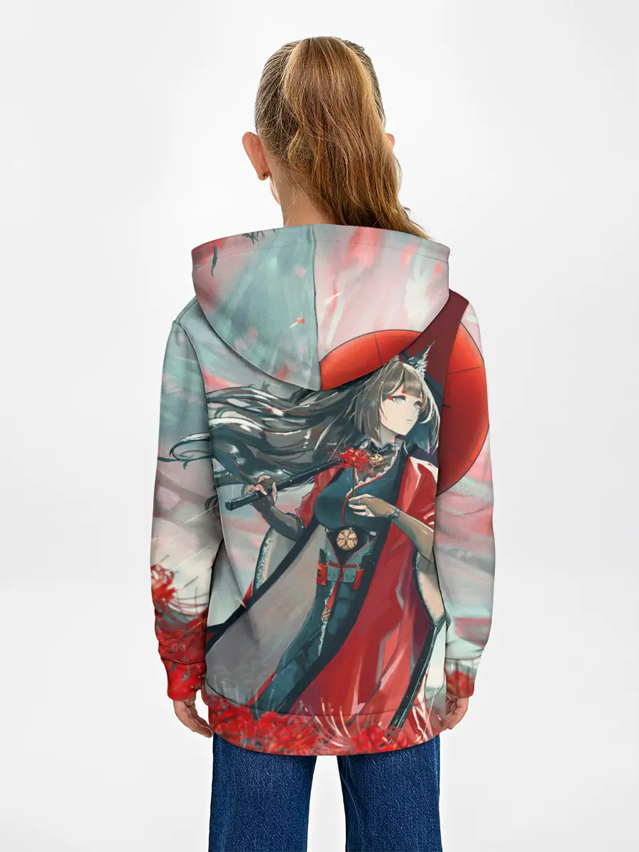 Детское худи / Azur Lane red flowers