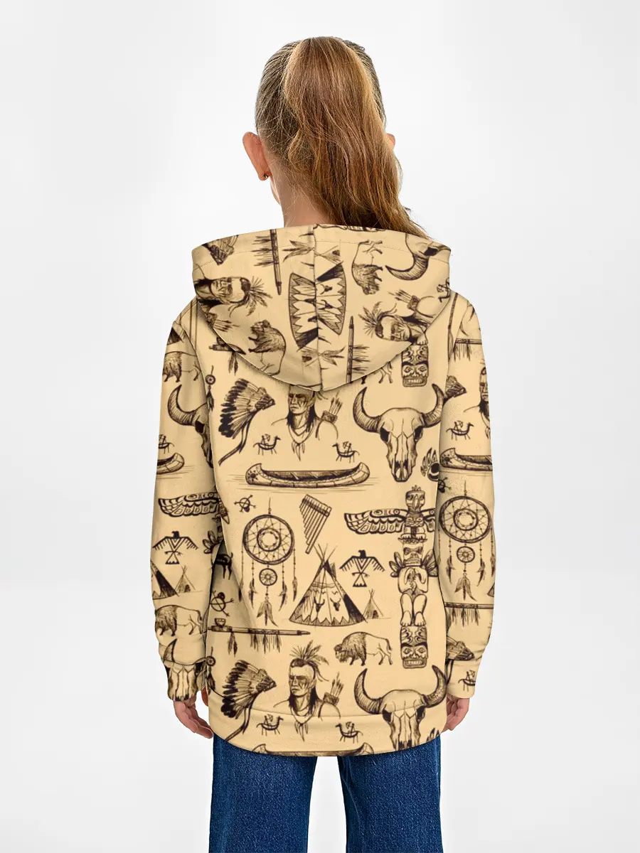 Детское худи / Индейский паттерн