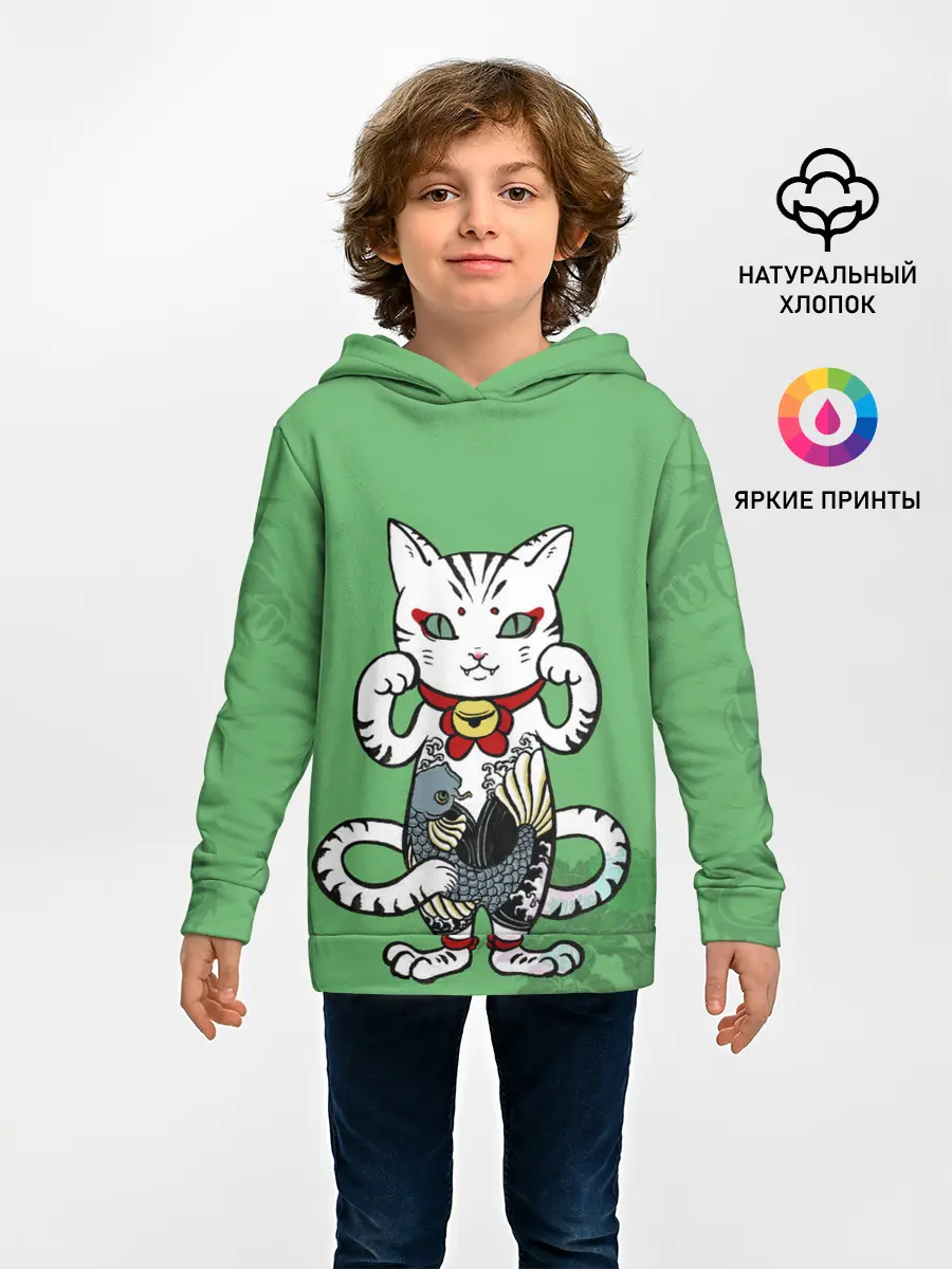 Детское худи / ЯПОНСКИЙ КОТ | JAPANESE CAT