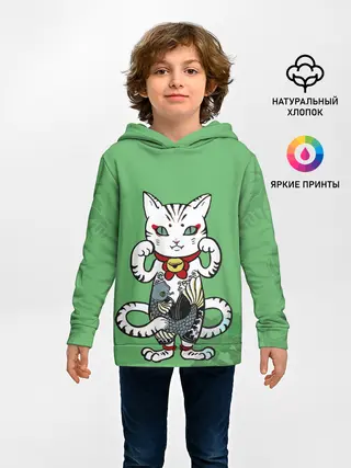 Детское худи / ЯПОНСКИЙ КОТ | JAPANESE CAT